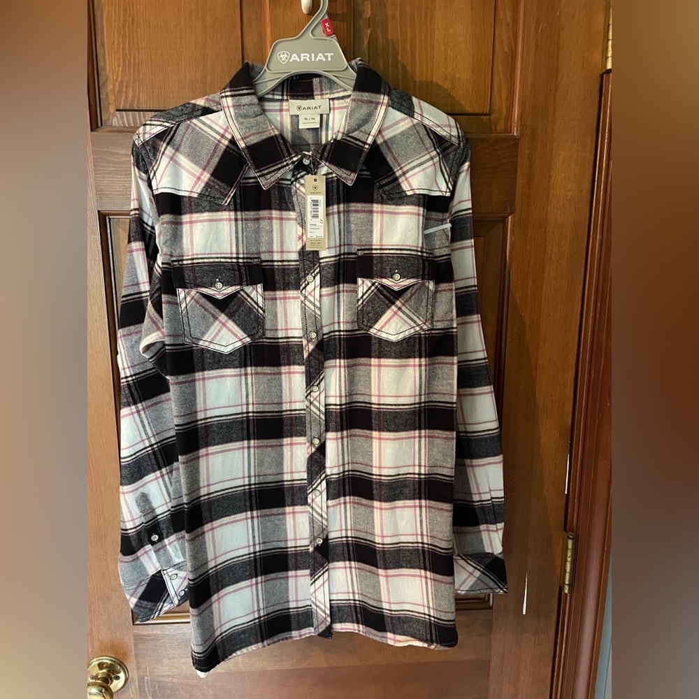 NWT Ariat XL Teton flannel shirt